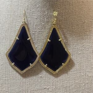 Kendra Scott Blue and Gold Alexandra Dangle‎ Earrings